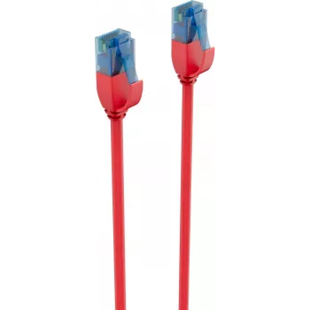 ShiverPeaks BASIC-S Cable de conexión Slim Cat6 U/UTP, 5 m, rojo