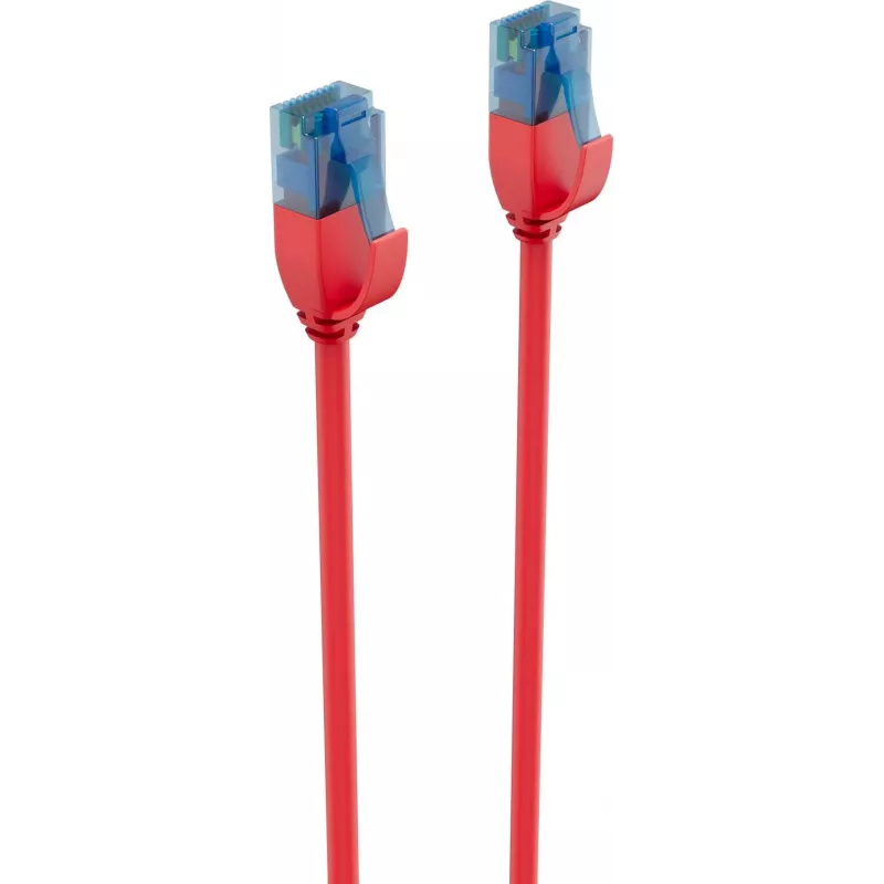 ShiverPeaks BASIC-S Cable de conexión Slim Cat6 U/UTP, 5 m, rojo