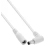 InLine® Cable alargador de CC, conector acodado, 5,5 x 2,1 mm, blanco, 3 m