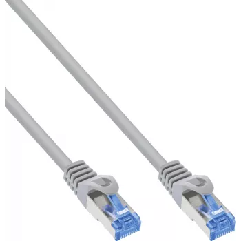 Pack a granel de 150 unidades InLine® Cable de red Cat.6A S/FTP LSZH, CCA, gris, 0,30 m