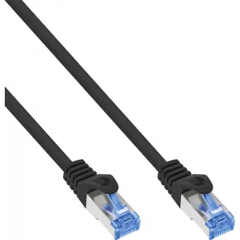 INLINE B-72655S Cable de red Cat.6A S/FTP LSZH, CCA, negro, 0,50 m, pack de 100