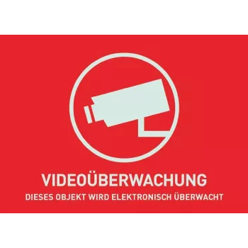 ABUS Pegatina de advertencia de videovigilancia, 148x105 mm (AU1320)