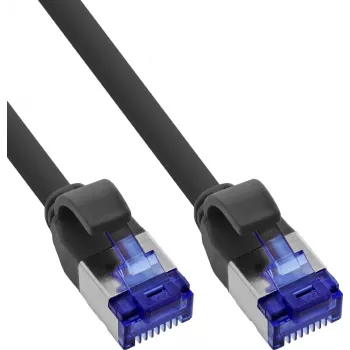 INLINE B-74914S Pack de 100 cables de red Slim Cat.6A S/FTP LSZH, 1,5 m, negro