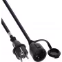 InLine® Cable alargador schuko, Outdoor IP44, protección contra contactos, 2 m, negro