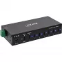 DELOCK InLine® Hub industrial USB 3.2 Gen.1, USB-C, 7 puertos, con fuente de alimentación