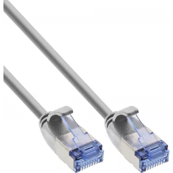 InLine® Cable de red Slim U/FTP PiMf Cat.6A gris 3 m