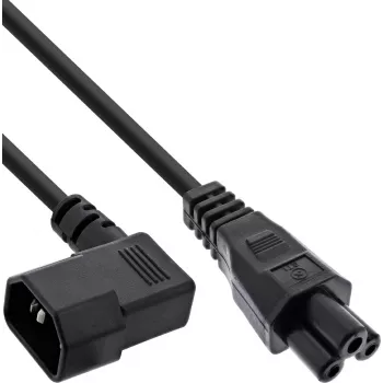 InLine® Cable de alimentación conector hembra C14 acodado a conector macho C5, negro, 5 m