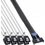 InLine® Cable breakout MCIO x8 a 8x SATA, 0,75 m