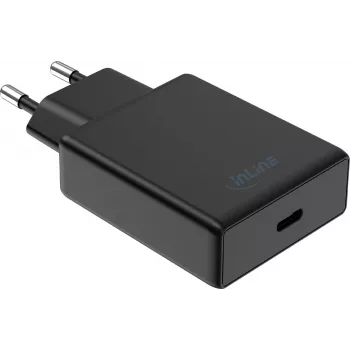 InLine® fuente de alimentación USB-C 65W PD PPS AVS cargador de pared, negro