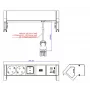 Bachmann DESK2 blanco módulo de alimentación de mesa con 2 tomas Schuko y USB-A/C 22W, 0,2m GST18