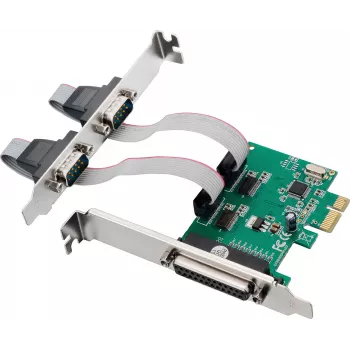 InLine® tarjeta de interfaz PCIe, 2x RS-232 + 1x puerto paralelo