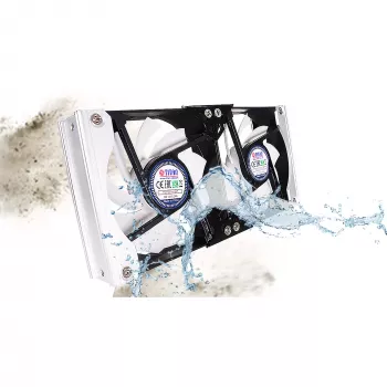Titan TTC-SC20(A)/V2+ doble ventilador para frigorífico 92x25mm IP55 con temporizador y rectificador