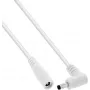 InLine® cable de extensión DC, conector acodado, 4,0 x 1,7 mm, blanco, 2 m