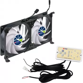 Titan TTC-SC22(A)/V2+ doble ventilador para frigorífico 92x25mm IP55 para camping