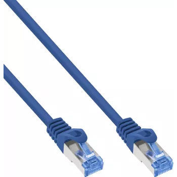 100 uds. B-Pack InLine® Cat.6A S/FTP LSZH cable de red, CCA, azul, 0,50 m