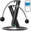 RENPHO comba inteligente 2 en 1 R-Q008, Bluetooth 5.0, modos sin cable y con cable, pantalla LED, longitud ajustable, recargable por USB-C, negro