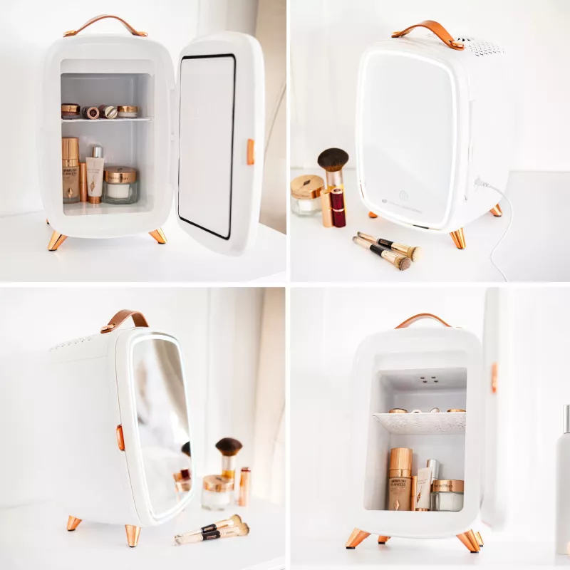Rio FRBM-EU/1,0 nevera para cosmética 6L con espejo LED blanco