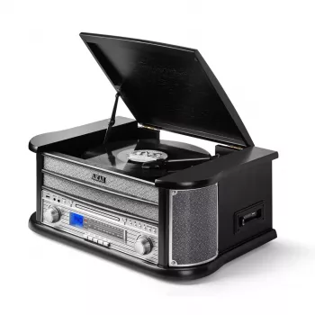 AKAI ATT-350CC tocadiscos con CD, casete, grabación por USB y radio AM/FM