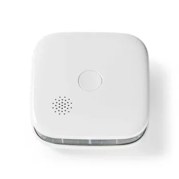 Nedis SmartLife detector de humo Wi-Fi WIFIDS21WT3 - pack de 3, fotoeléctrico, sirena de 85 dB, alertas inteligentes, certificado EN 14604, blanco