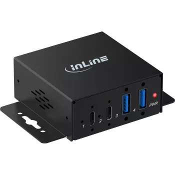 InLine USB 3.2 Hub industrial, 4 puertos, 2x USB-A, 2x USB-C (35396H)