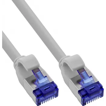 INLINE B-74914 pack de 100 Slim Cat.6A S/FTP LSZH cable de red, gris, 1,5 m