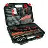 DEDRA 18A11S246 Juego de 246 piezas de brocas y puntas de destornillador con brocas HSS, para madera, para mampostería y puntas CrV en maletín de plástico