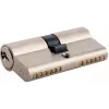 PSG 63.63030.MN cerradura de bombín doble perfil europeo, latón macizo, níquel satinado, 30/30 mm, 3 llaves