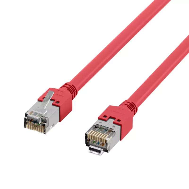 EFB Elektronik K2793.0,50 cable de red cruzado RJ45 Cat.5e SF/UTP, Hirose TM11, Draka UC300, 0,5 m, rojo