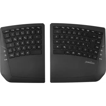 Perixx PERIBOARD-624 B DE – teclado partido ergonómico inalámbrico, distribución alemana, negro