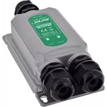 InLine® splitter PoE++ exterior IP67 IK10 60W 12V Gigabit