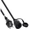 InLine® alargador Schuko, exterior IP44, protección contra contactos, 3m