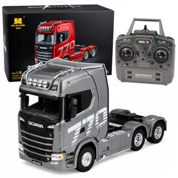 HUINA 32329 Scania 1:18 tractora RC de 6 canales gris plata