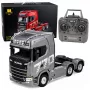 HUINA 32329 Scania 1:18 tractora RC de 6 canales gris plata