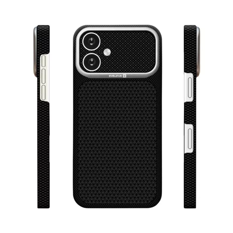 Evelatus Apple iPhone 16 Carbon Premium Edition Funda MagSafe Negra
