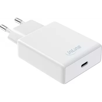 InLine® Cargador de pared USB-C PD 65W, AVS/PPS, Blanco