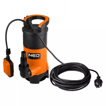 NEO TOOLS Bomba sumergible para aguas sucias 900W con caudal de 16000 l/h e interruptor de flotador