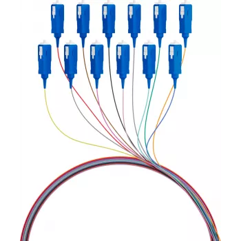 EFB Elektronik Pigtail de fibra óptica SC 9/125 OS2 set de 12 colores 2m - Set de cables/adaptadores monomodo