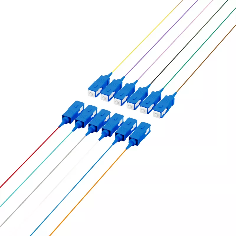 EFB Elektronik Pigtail de fibra óptica SC 9/125 OS2 set de 12 colores 2m - Set de cables/adaptadores monomodo