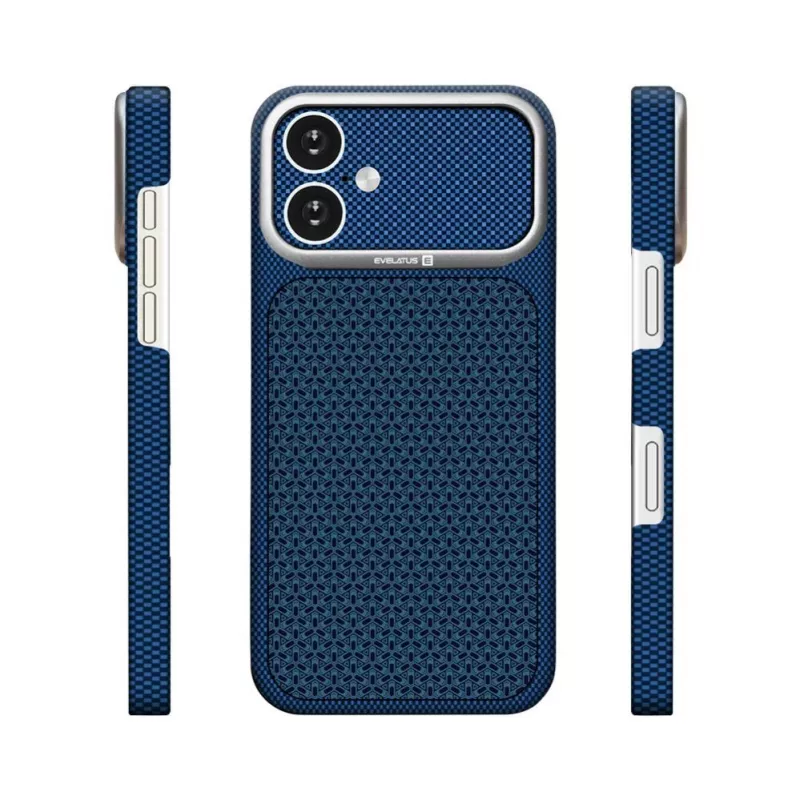 Evelatus Apple iPhone 17 Carbon Premium Edition Funda MagSafe Azul medianoche