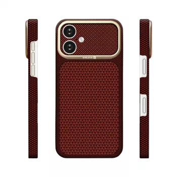 Evelatus Apple iPhone 17 Carbon Premium Edition Funda MagSafe Burgundy
