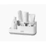 Joseph Joseph EasyStore Organizador de baño Blanco/Gris - Organizador compacto con varios compartimentos y drenaje ventilado