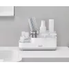 Joseph Joseph EasyStore Organizador de baño Blanco/Gris - Organizador compacto con varios compartimentos y drenaje ventilado