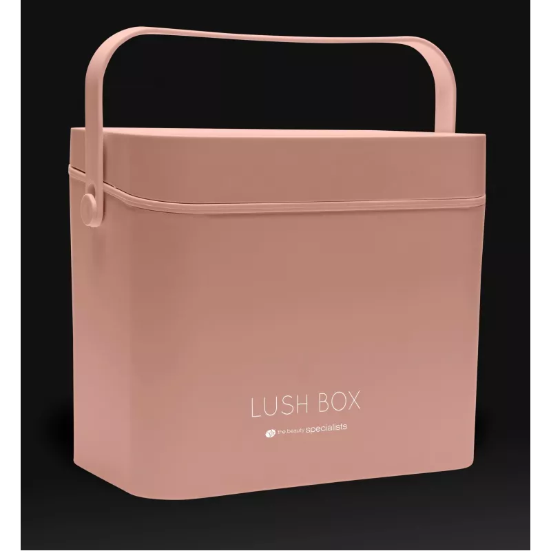 Neceser de maquillaje Rio CSBL-EU/1,1 Large Lush Box – caja de belleza de aluminio con compartimentos abatibles y cierres con llave, negra