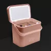 Neceser de maquillaje Rio CSBL-EU/1,1 Large Lush Box – caja de belleza de aluminio con compartimentos abatibles y cierres con llave, negra