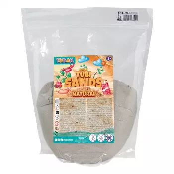 TUBAN TU3802 arena dinámica natural 5 kg – arena de juego moldeable para niños a partir de 3 años