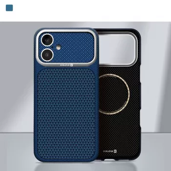 Evelatus funda MagSafe Apple iPhone 16 Carbon Premium Edition azul medianoche