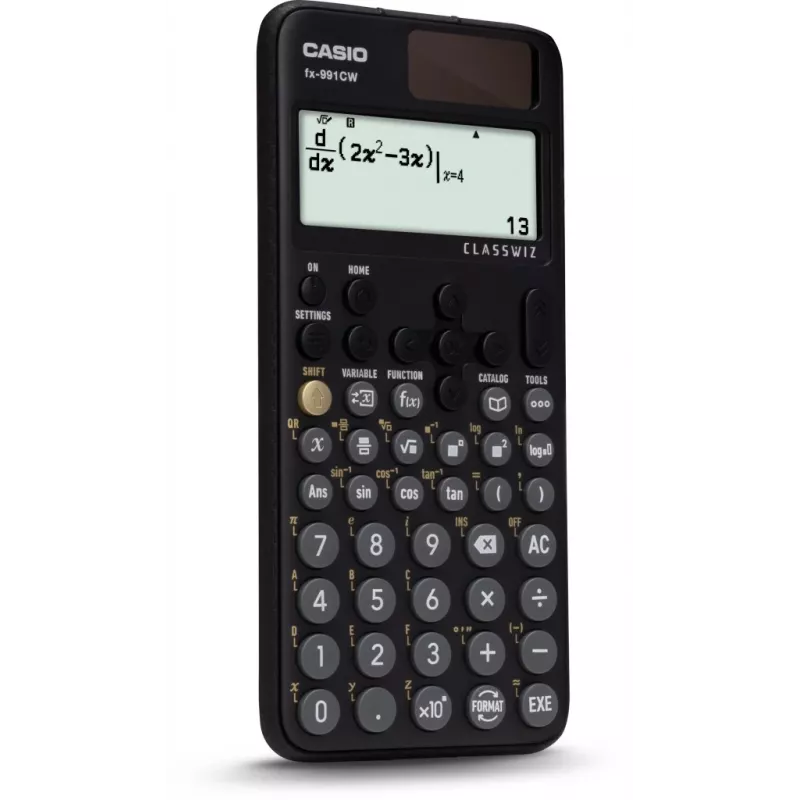 Casio FX-991CW calculadora científica con pantalla Natural Textbook Display, más de 540 funciones, solar y pila, negra