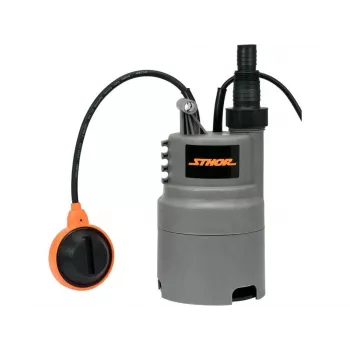 STHOR bomba para aguas sucias 400W 79781 - bomba sumergible, 7500 L/h, 5m de altura de elevación, interruptor de flotador, cable de 10m