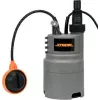 STHOR bomba para aguas sucias 400W 79781 - bomba sumergible, 7500 L/h, 5m de altura de elevación, interruptor de flotador, cable de 10m