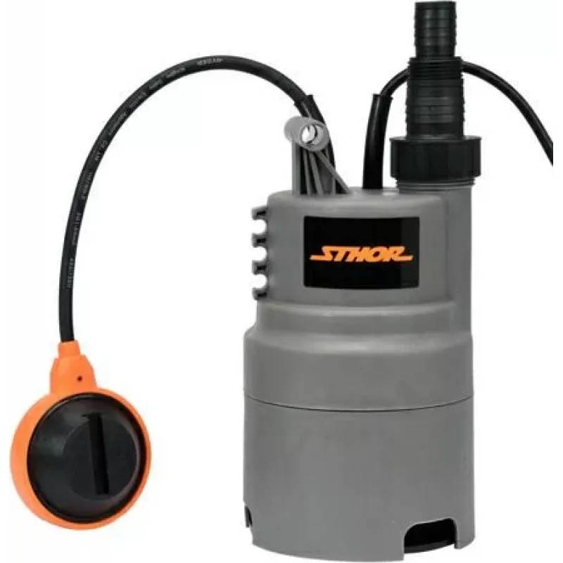 STHOR bomba para aguas sucias 400W 79781 - bomba sumergible, 7500 L/h, 5m de altura de elevación, interruptor de flotador, cable de 10m
